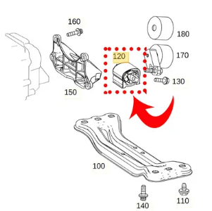 MB Engine, Transmission Mount
