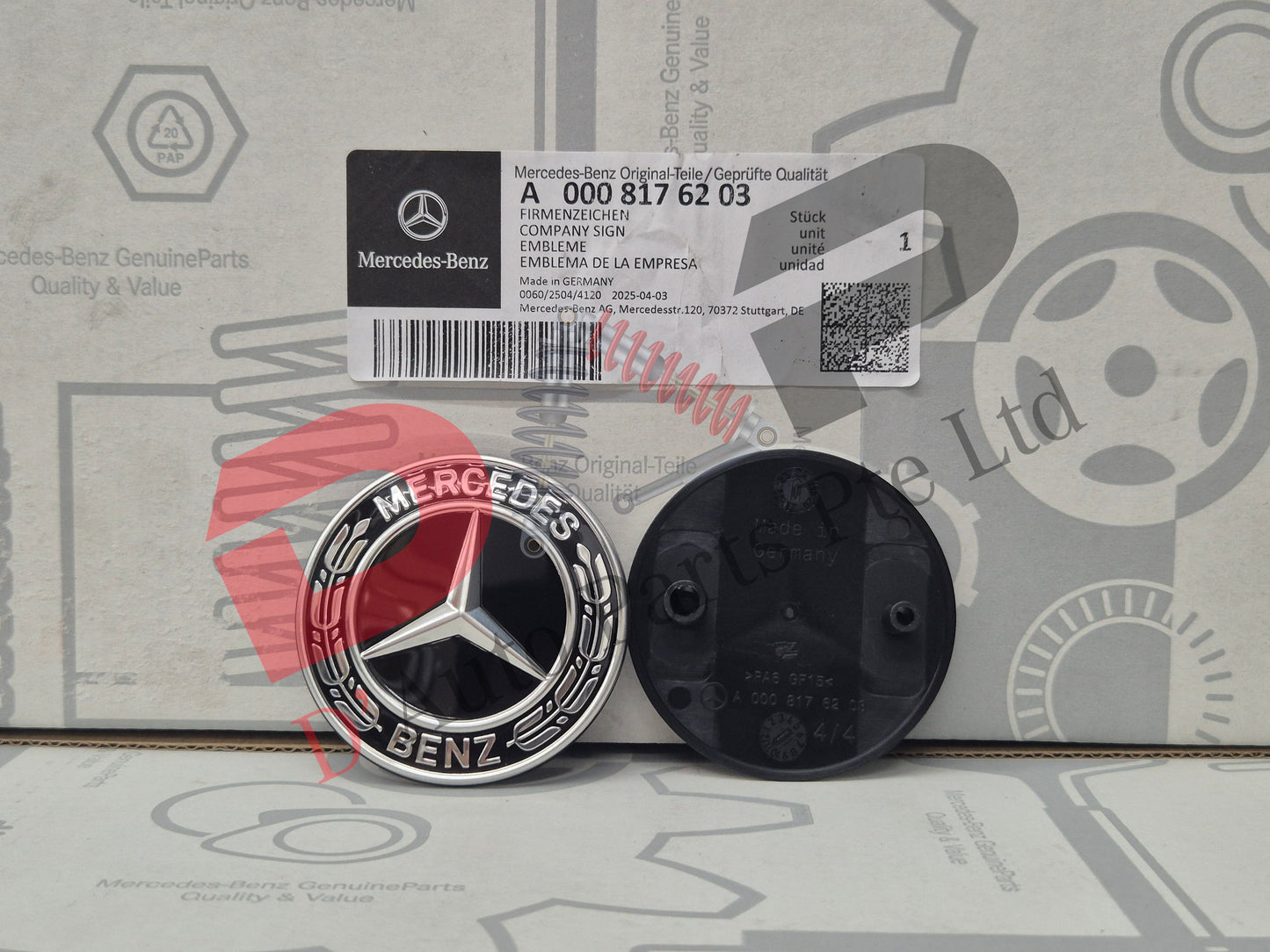 Merc Company Sign Hood Badge Emblem 000 817 6203