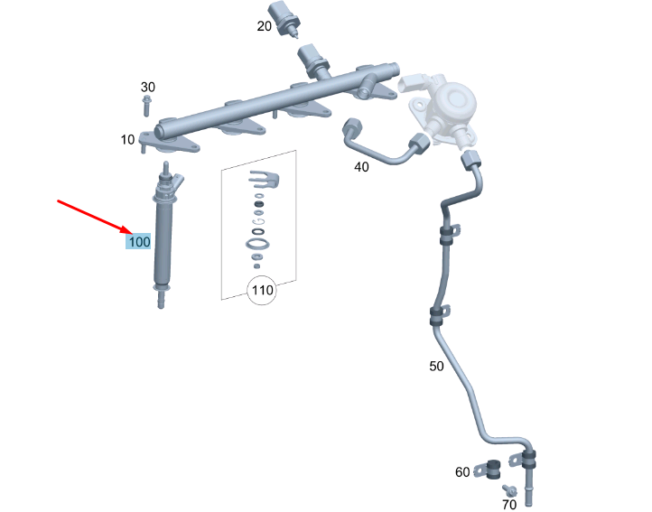 MB Fuel Injector with Nozzle