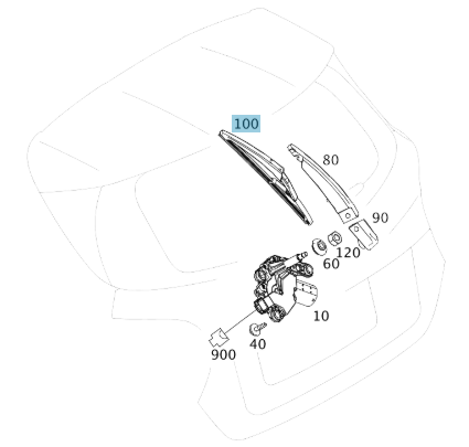 Merc Rear Wiper Blade 176 820 0545