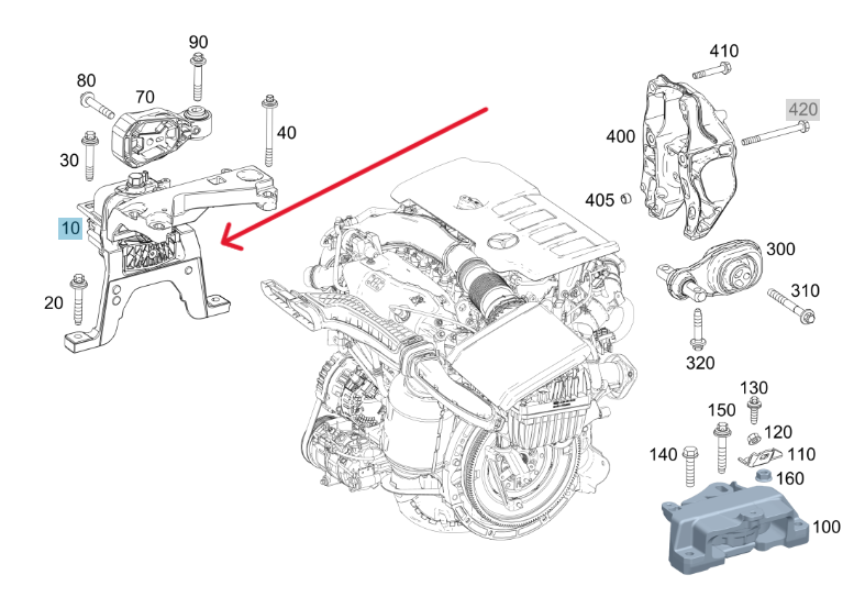 Merc Engine Mount 177 240 4300