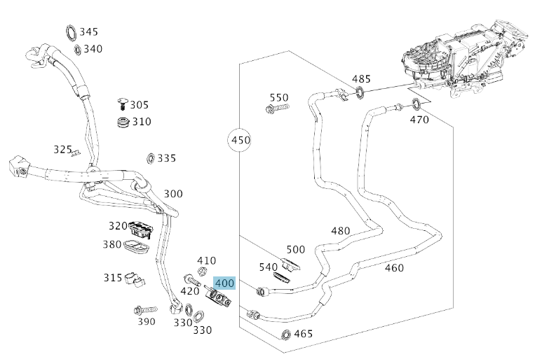 Merc Cutoff Valve 222 830 5206