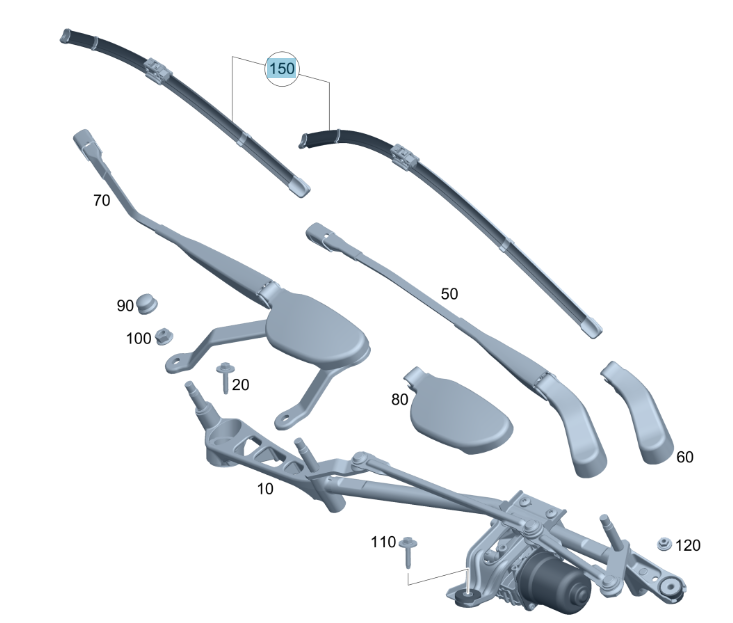 Merc Wiper Blade Front 247 820 0602