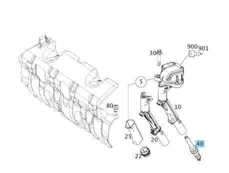 Merc Spark Plug 270 159 0600