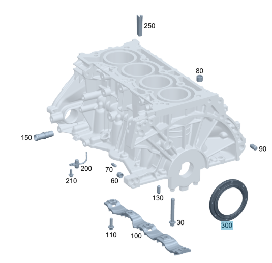 Merc Crankcase Sealing ring 282 017 0800
