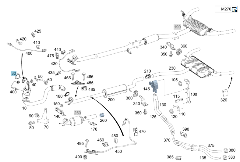 Merc Catalytic Converter Gasket 271 142 0780