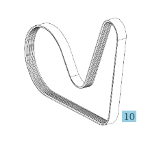 Merc V-Ribbed Belt 002 993 1196