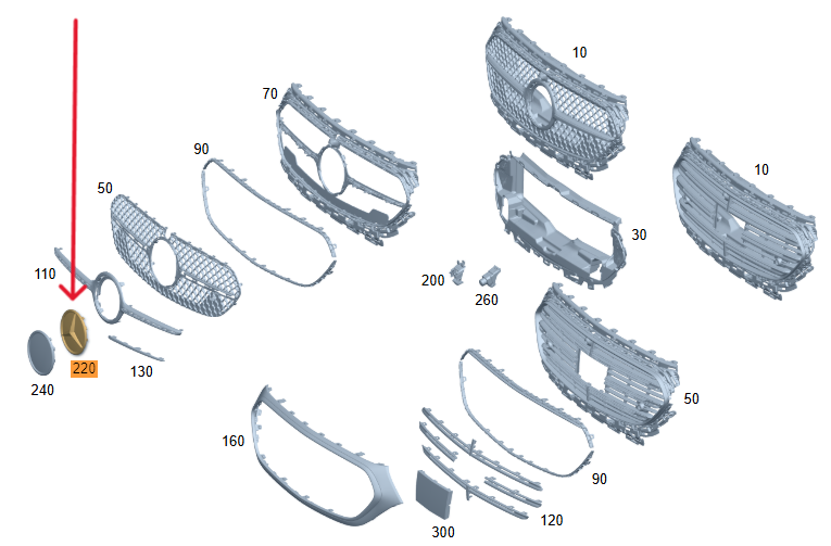 Merc Base Plate, Collision Warning System 000 880 0300