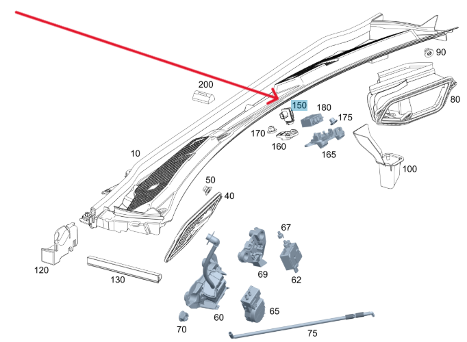 Merc NOX Sensor - Emissions Sensor Recirculation Circuit 000 905 4807