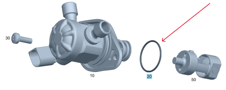 Merc High Pressure Pump O-Ring 31.47X1.78MM 000 997 7107