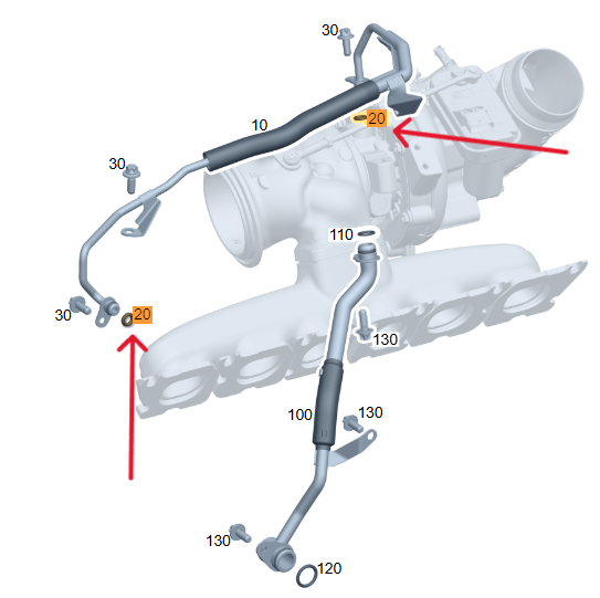 Merc Oil Line O-Ring 000 997 8403