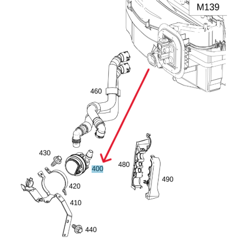 Mercedes HELLA Coolant Pump 8TW 358 305 081