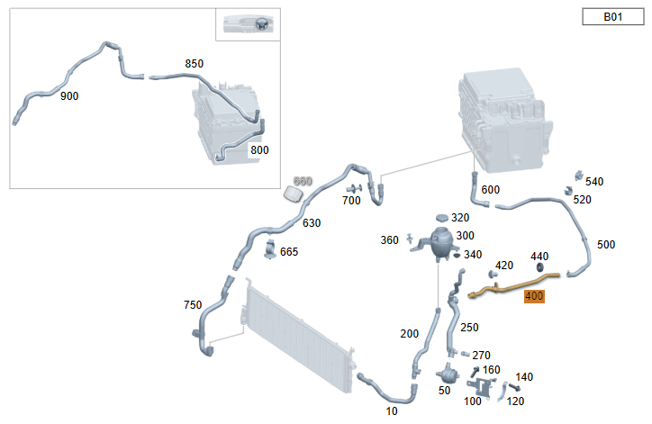 Merc Coolant Line 223 501 8901