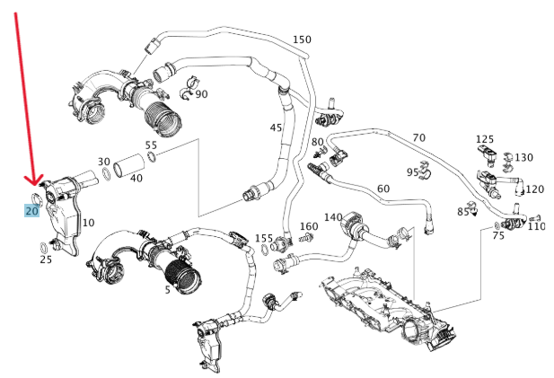 Merc Elastomeric Molded Seal - Oil Separator 270 018 0080