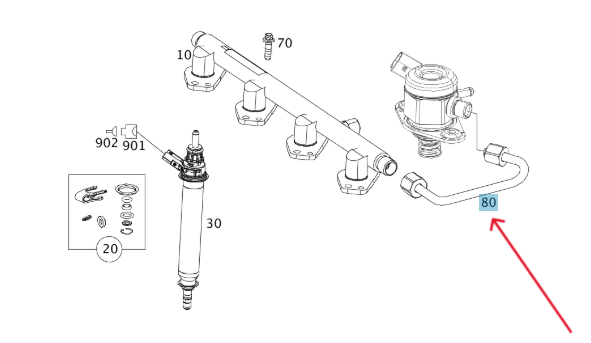 Merc High Pressure Pump Line 270 070 0332