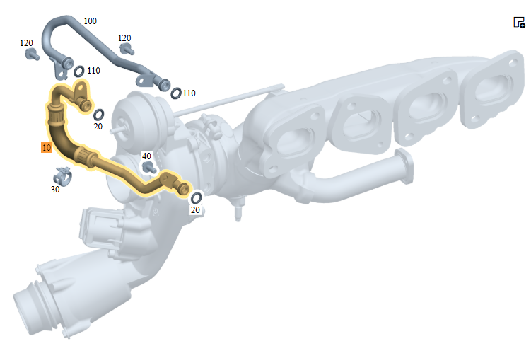 Merc Coolant Line - Feed Line 274 203 0900