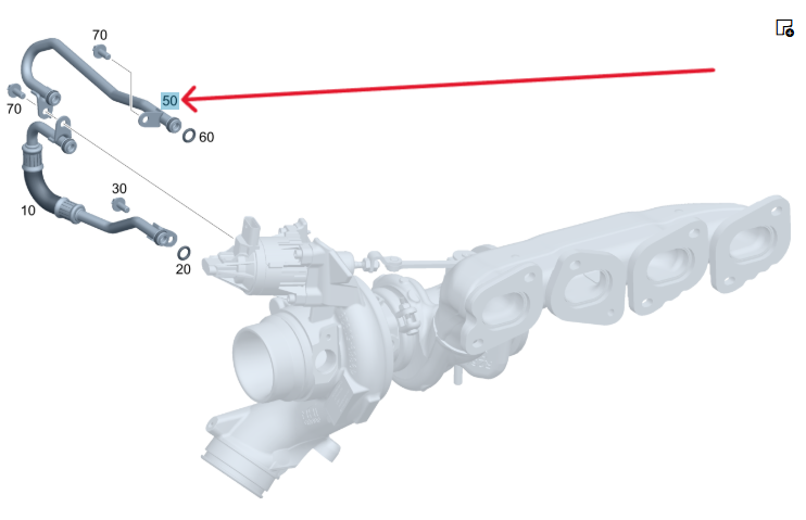 Merc Coolant Line - Return 274 203 1000