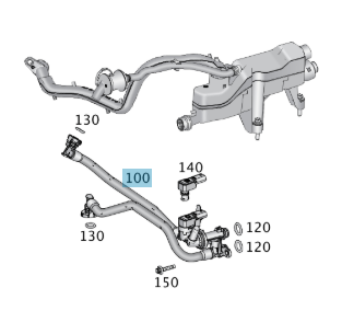 Merc Bleed Line - Crankcase Ventilation 276 018 2000