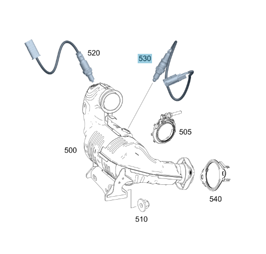 Merc Downstream Lambda Sensor 000 542 4404
