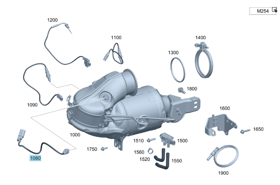 Merc Upstream Lambda Sensor 000 542 5212