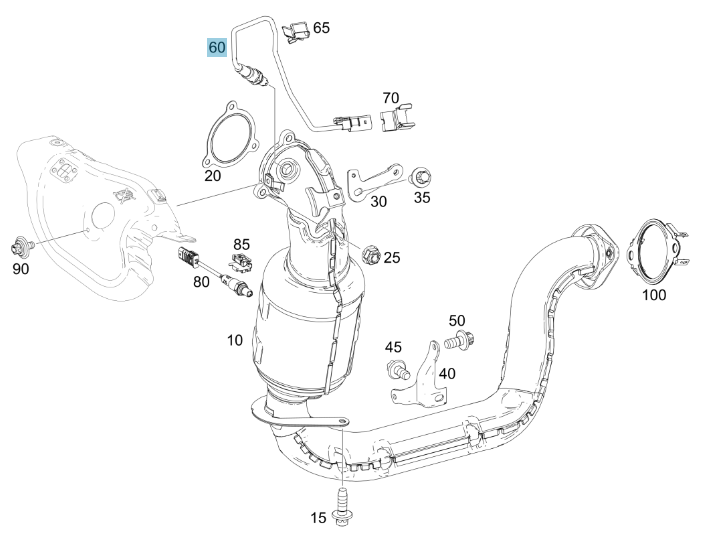 Merc Upstream Lambda Sensor 000 542 5812 64